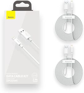 Kit 2 Cabos BASEUS USB/Lightining 1,50M Branco